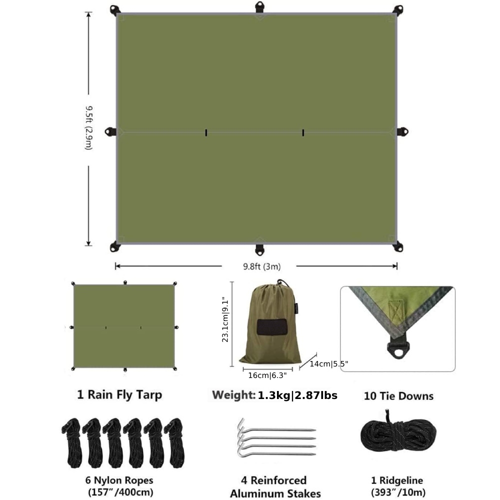 Hammock with Insect Net (Black): image 9